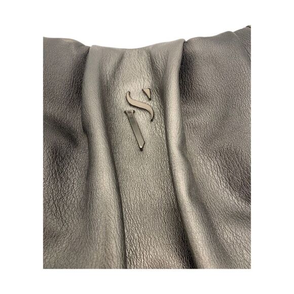 SIMPLY Vera VERA WANG charcoal silver hobo bag chain strap purse handbag - Picture 3 of 9